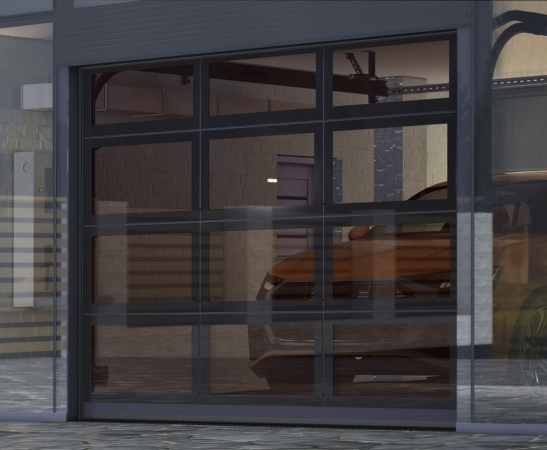 Панорамные ворота Алютех AluPro в Лермонтове