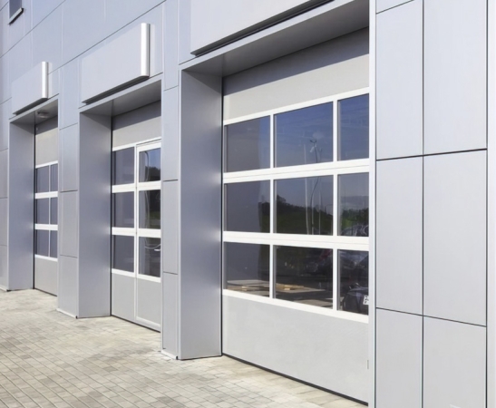 Панорамные ворота Алютех Alutrend в Лермонтове